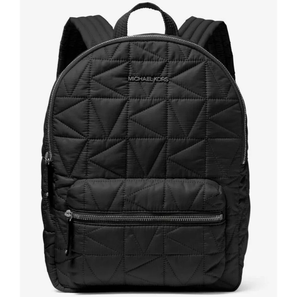 New Michael Kors Winnie Medium Backpack Quilted Nylon Black
